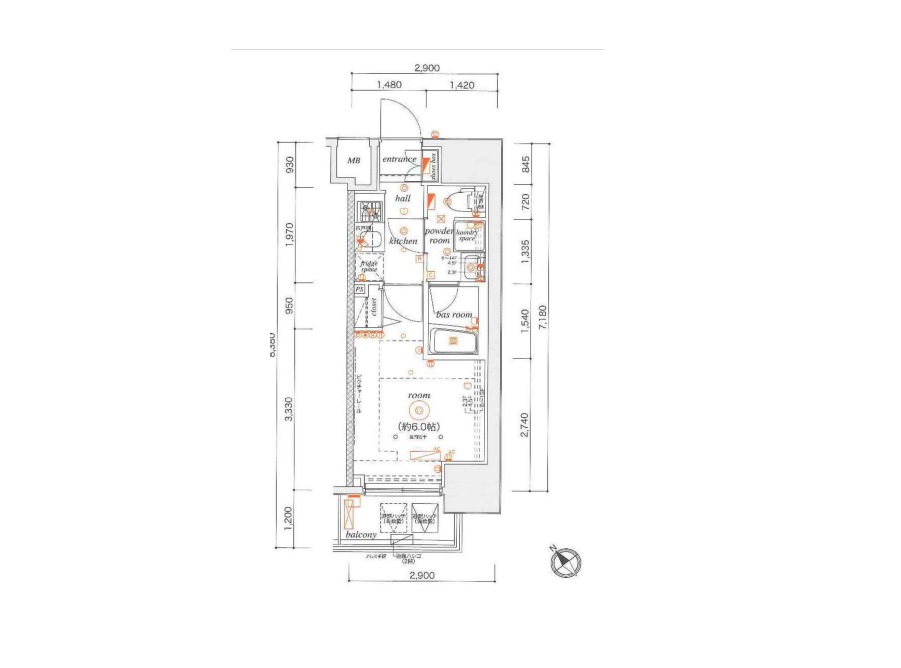 エルグランジュテ川崎1306号室